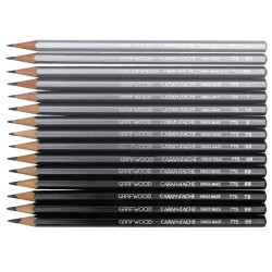 Caran d'Ache grafwood zestaw ołówków 15szt ołówków metalowe pudełko -