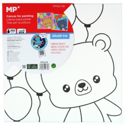 MP podobrazie z nadrukiem do kolorowanka 20x20 cm miś - sklep plastycz