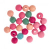 DP Craft drewniane koraliki frezowane 15mm 25 szt - sklep plastyczny -