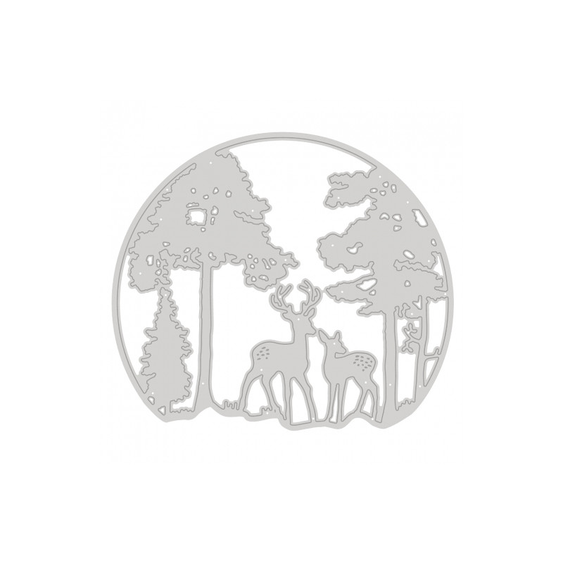 DP Craft die cut forest landscape 11,1cmx12,7cm