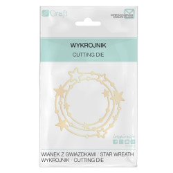 DP Craft wykrojnik wianek z gwiazdkami 6,5x6,2cm - sklep plastyczny -