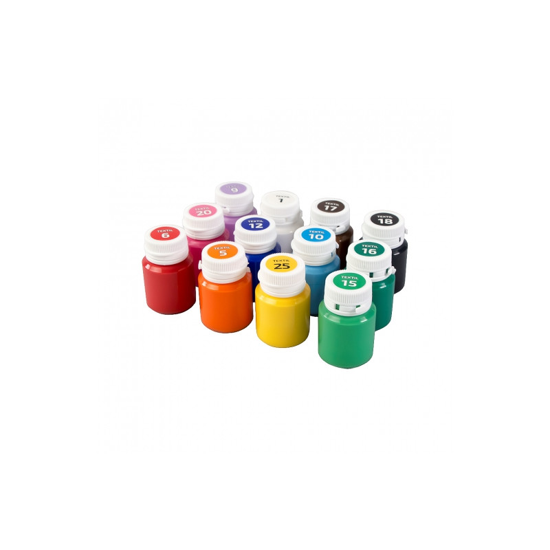 Rosa talent set of acrylic paints for fabrics 20ml x 12 colors