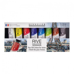 Sennelier rive gauche zestaw farb olejnych 8x40ml - sklep plastyczny -