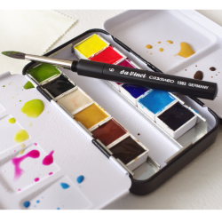 Szmal aquarius a set of 12 cube watercolors with a brush Casaneo 1593
