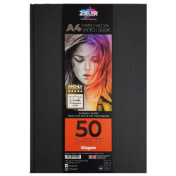 Zieler szkicownik mixed media 150g 50 ark - sklep plastyczny - szał dl