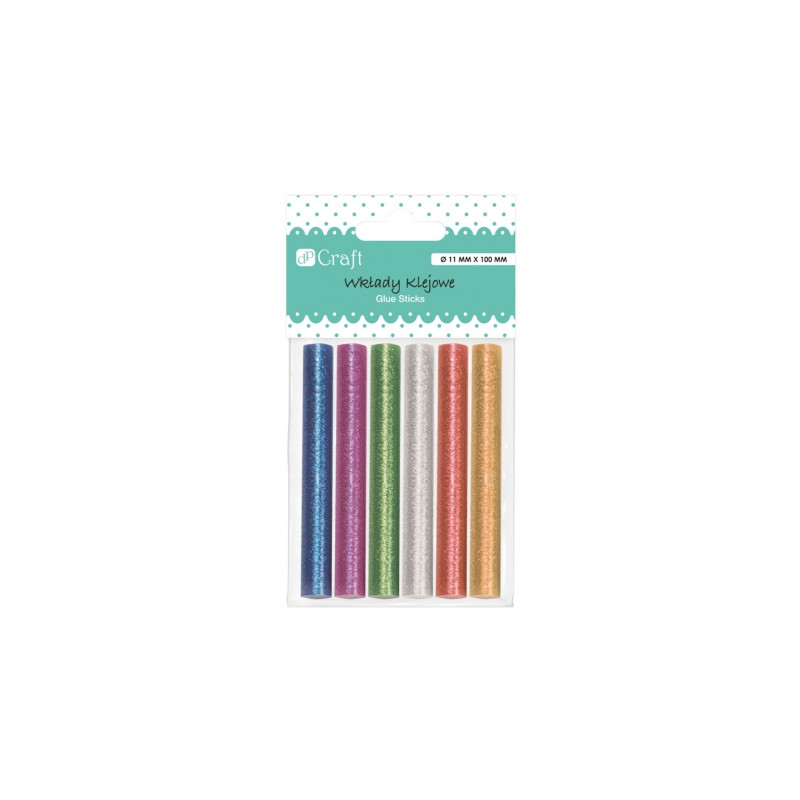 DP Craft 11mm glitter glue inserts 6 pieces