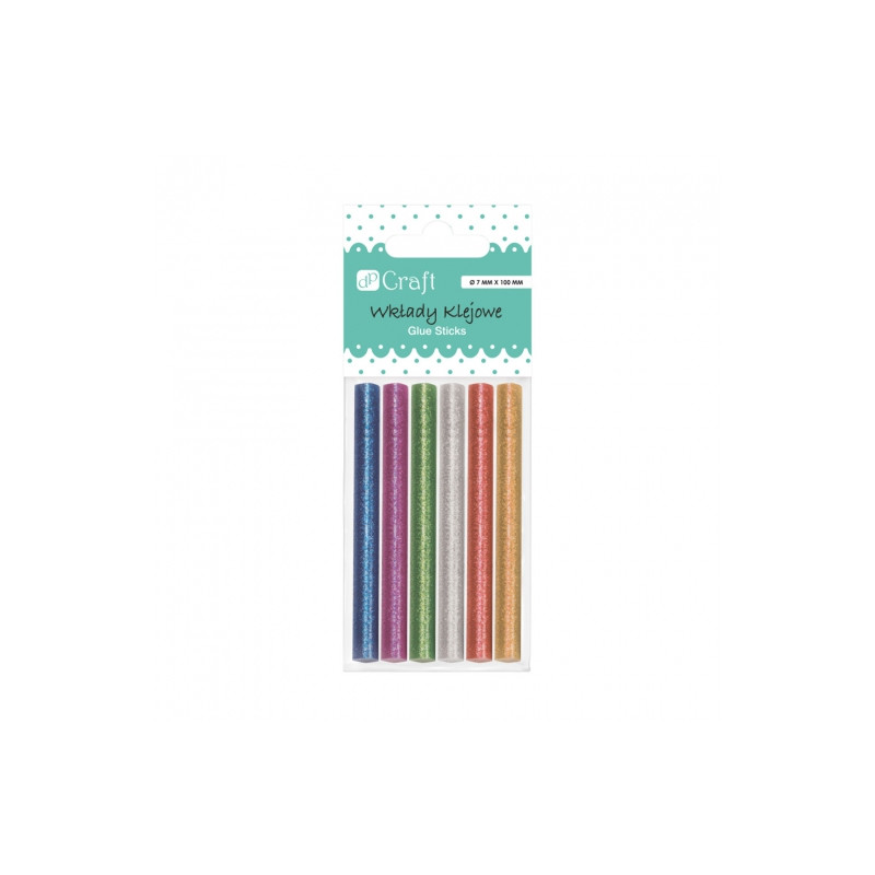 DP Craft glitter glue inserts 7mm x 10cm 6 pieces
