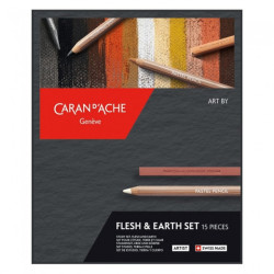 Caran d'Ache flashe&earth drawing set of 15 elements