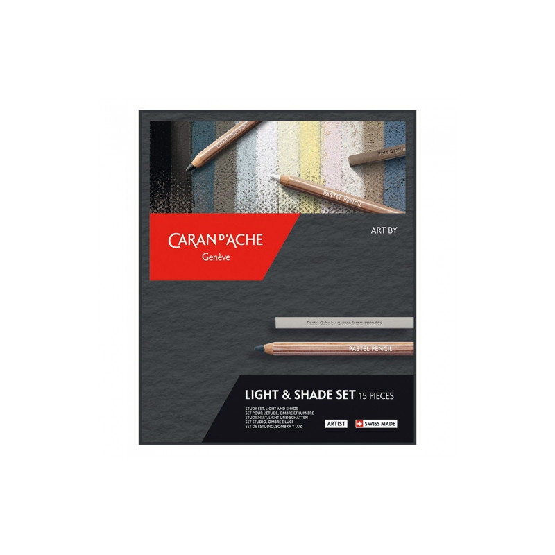 Caran d'Ache light&shade drawing set of 15 elements