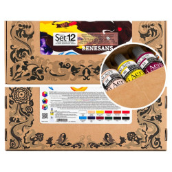 Rensesans maxi acril zestaw farb akrylowych 12x60ml - sklep plastyczny