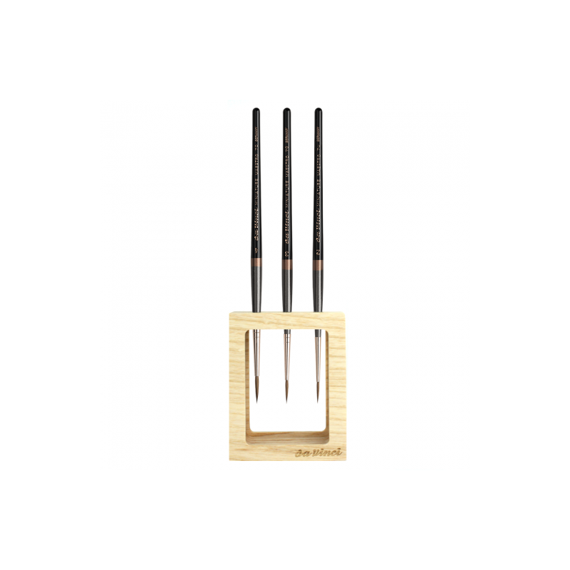 Da Vinci miniature maestro p.70 set of 3 brushes with a wooden stand