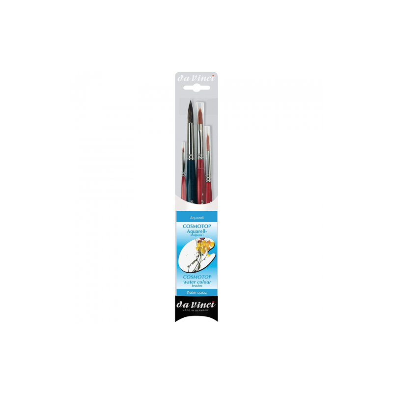 Da vinci cosmotop set of 4 watercolor brushes