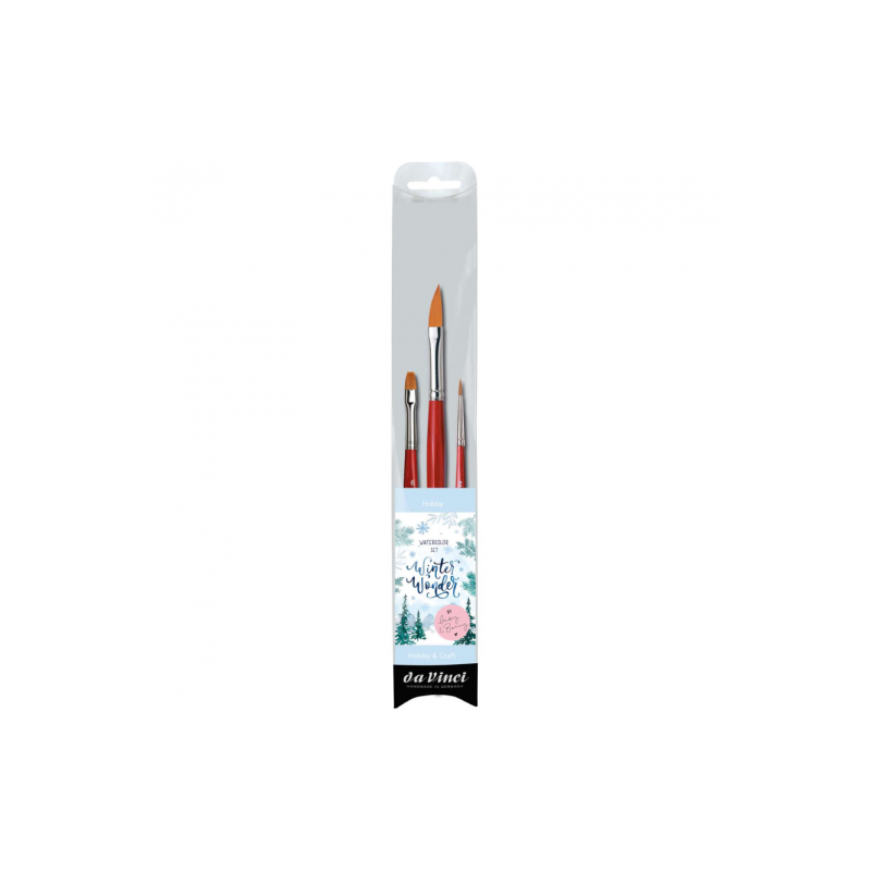 Da Vinci winter wonder set of 3 watercolor brushes