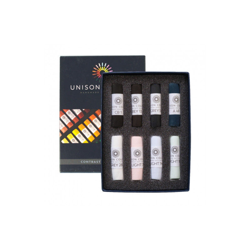 Unison Color contrast set of dry pastel sticks 8 pcs