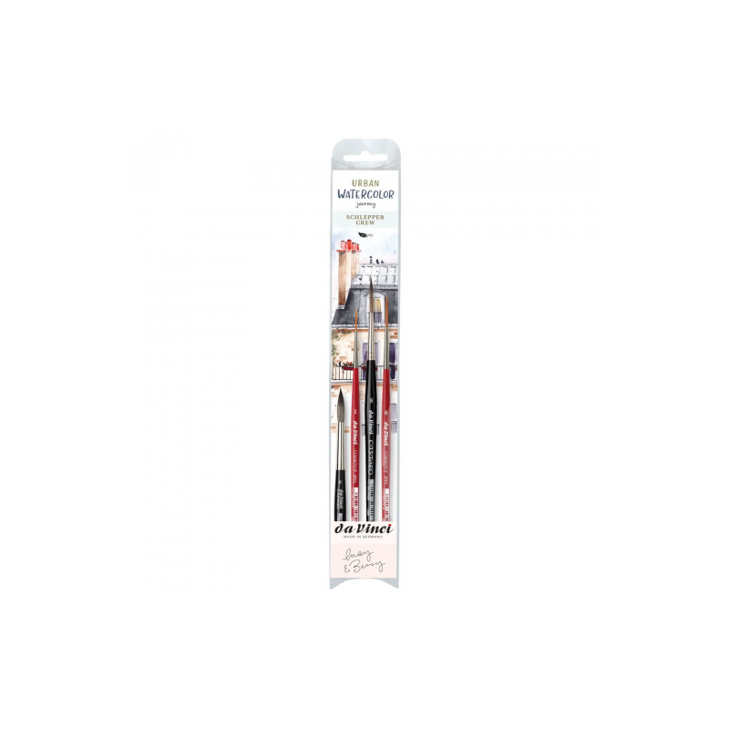 Da Vinci urban watercolor rigger crew set of 4 watercolor brushes