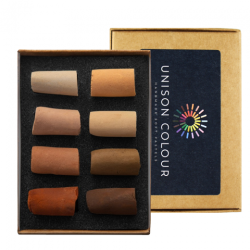 Unison Colour natural earth zestaw 8 suchych półpasteli w sztyfcie - s