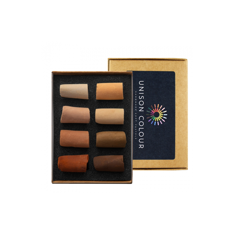 Unison Color natural earth set of 8 dry semi-pastel sticks