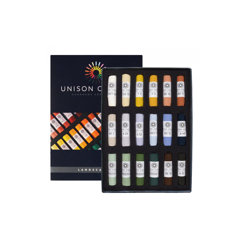 Unison Colour landscape zestaw 18 suchych pasteli w sztyfcie 740287 -