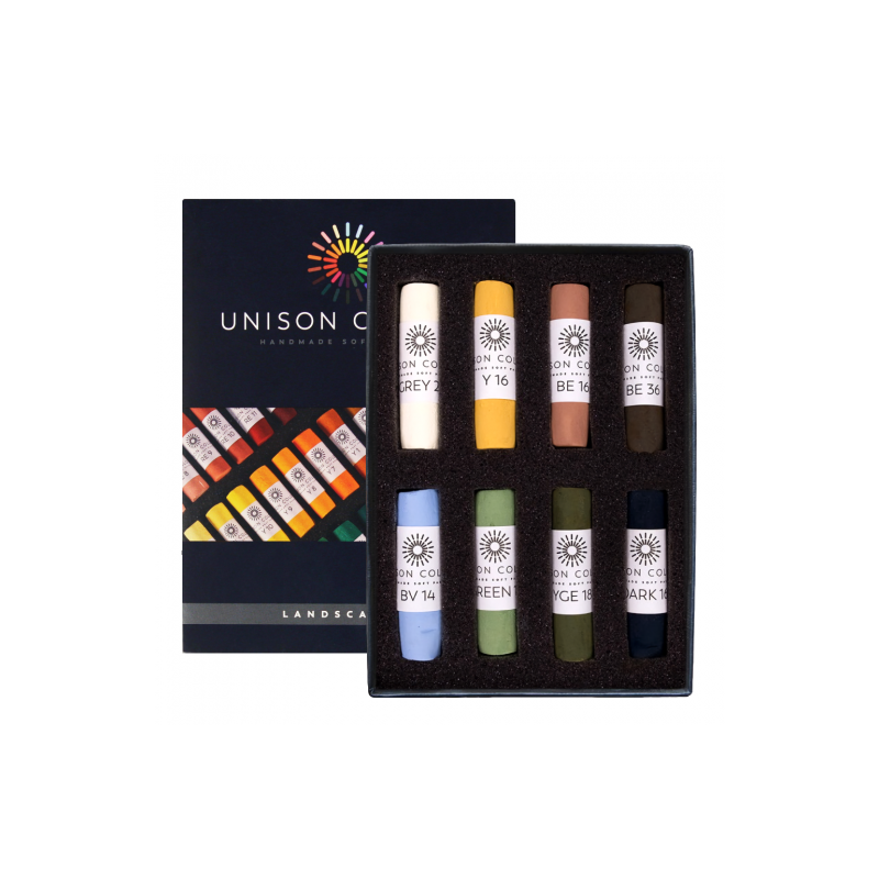 Unison Color landscape set of 8 dry pastel sticks 750002