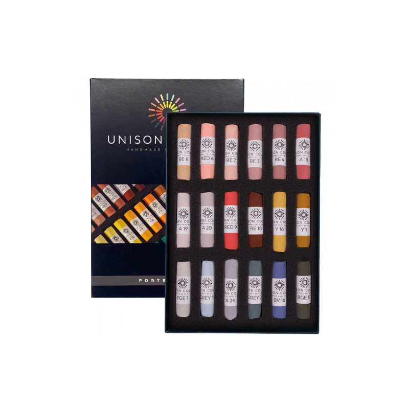 Unison Colour portrait zestaw suchych pasteli w sztyfcie 18szt 740285
