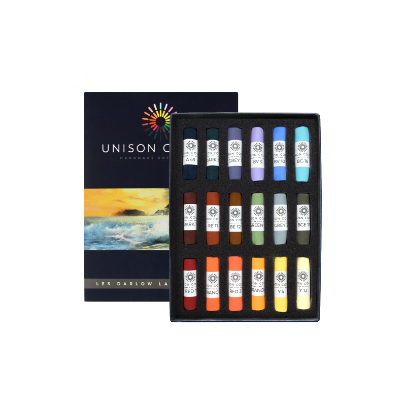 Unison Color les darlow landscape set of 18 dry pastel sticks 750002
