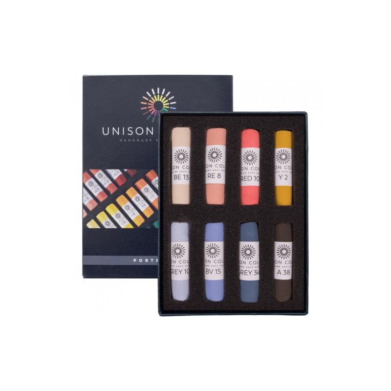 Unison Colour portrait zestaw suchych pasteli w sztyfcie 8szt 750001 -