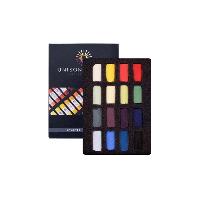 Unison Color starter set of dry semi-pastel sticks 16pcs 740900