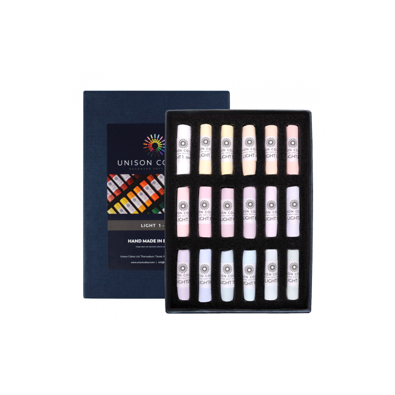 Unison Colour light 1-18 zestaw 18 suchych pasteli w sztyfcie 740342 -