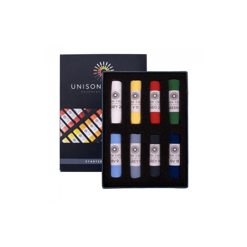 Unison Colour starter zestaw suchych pasteli w sztyfcie 8szt 740840 -