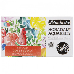 Schmincke horadam tropical summer set of watercolors 12 half cubes 748