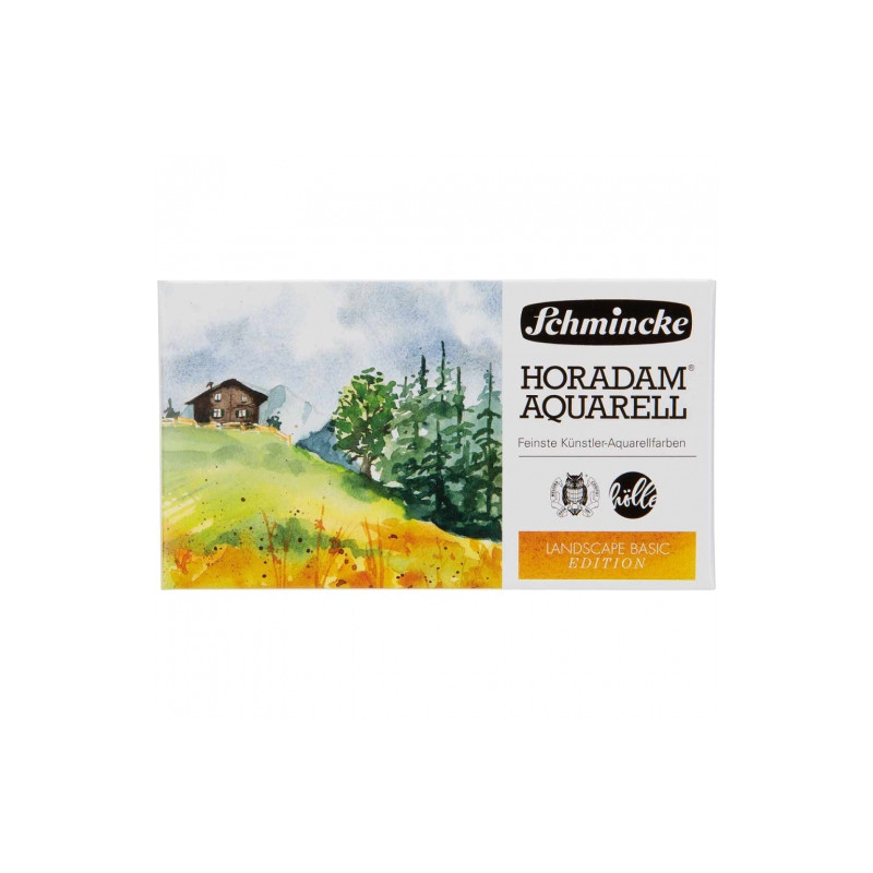 Schmincke horadam landscape basic edition zestaw akwareli 12 półkostek