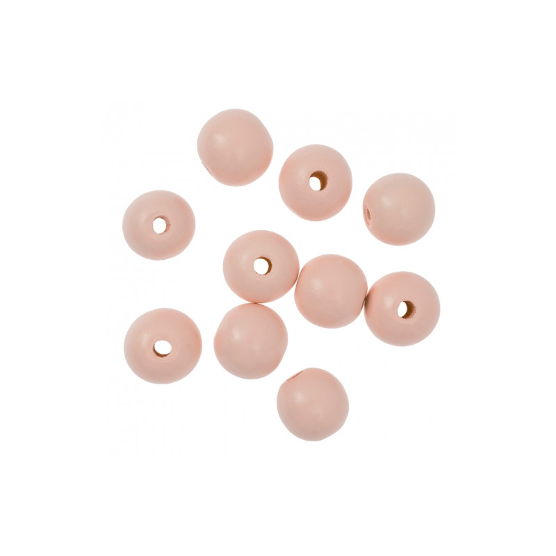 DP Craft wooden beads powder pink balls 25mm 10pcs