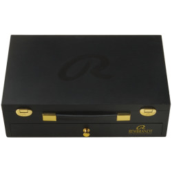 Talens rembrandt luxury set of oil paints and accessories in a wooden
