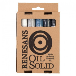 Renesans zestaw szarych kolorów oil solid 5szt - sklep plastyczny - sz