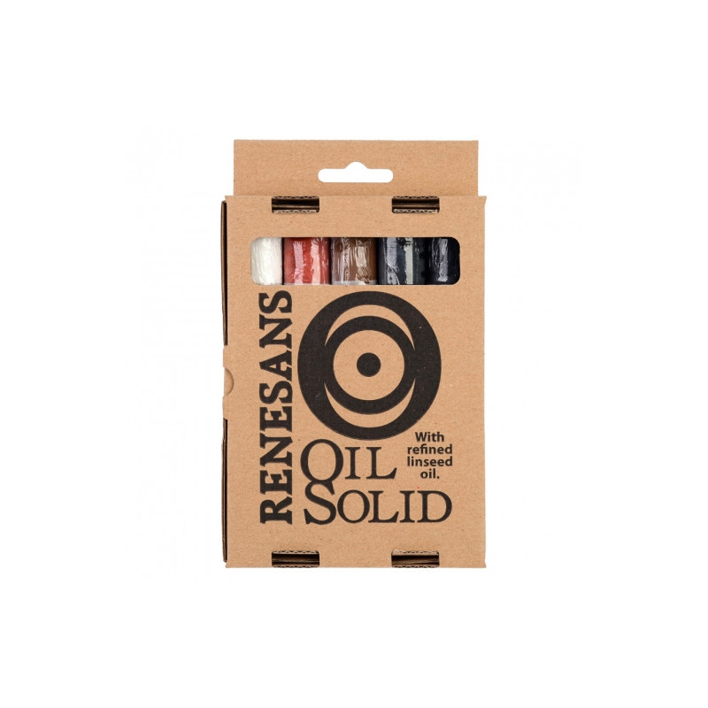 Renesans zestaw tradycyjnych kolorów oil solid 5szt - sklep plastyczny