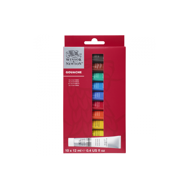 Winsor & Newton zestaw 10 gwaszy 12ml - sklep plastyczny - szał dla pl