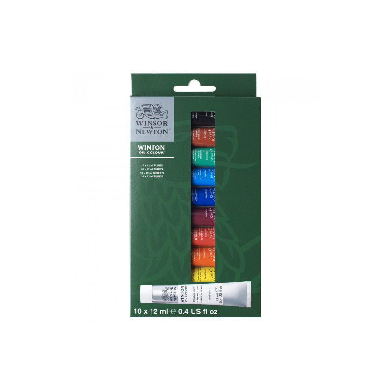 Winsor & Newton winton zestaw 10 farb olejnych 12 ml - sklep plastyczn