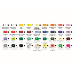 Happy Color zestaw 36 farb akrylowych 12 ml - sklep plastyczny - szał