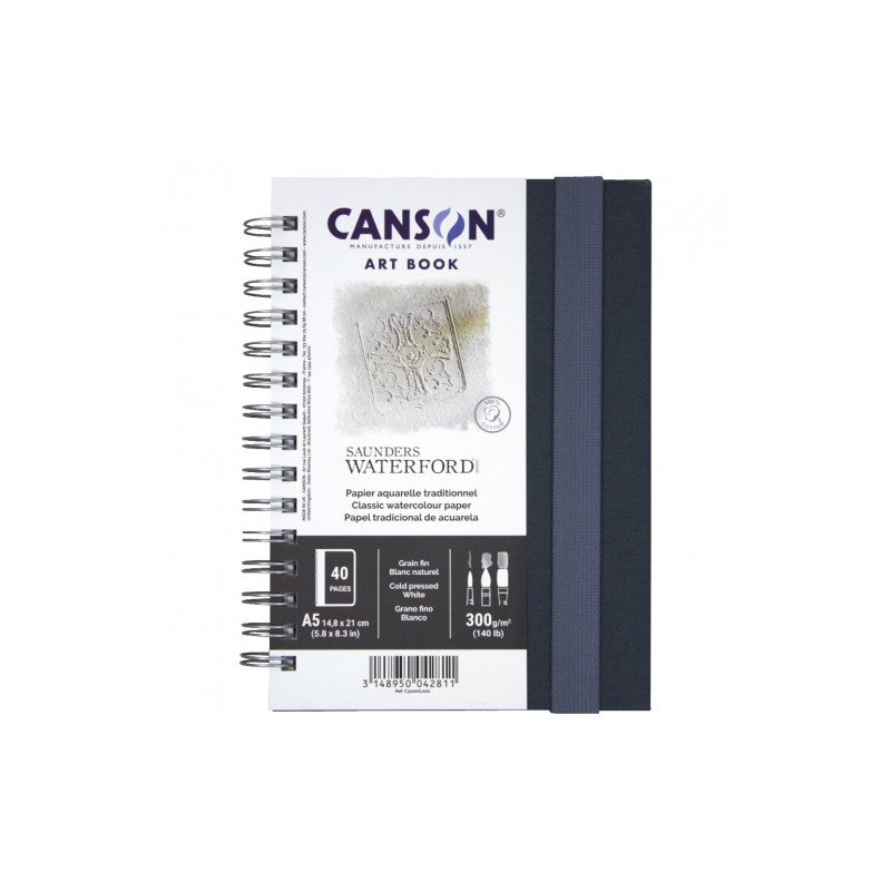 Canson artbook s.waterford portrait spiral sketchbook A5 300g 20 sheet