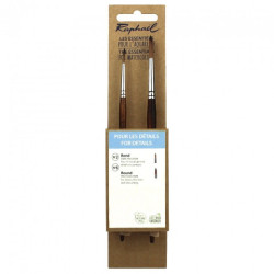 Raphael for details set of 2 synthetic round brushes
