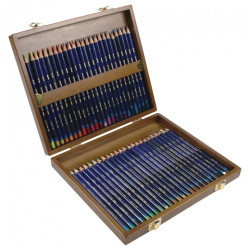 Derwent inktense zestaw kredek 48szt drewniana kasetka - sklep plastyc