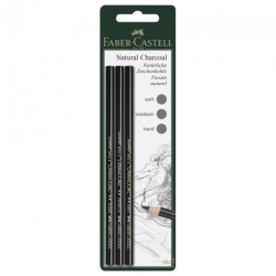 Faber-Castell pitt charcoal zestaw 3 węgli w ołówku - sklep plastyczny