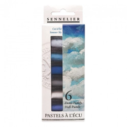Sennelier summer sky zestaw 6 suchych pasteli połówki sztyftów - sklep