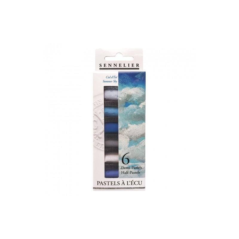 Sennelier summer sky set of 6 dry pastel stick halves