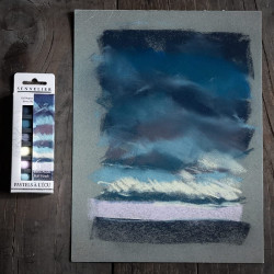Sennelier summer sky zestaw 6 suchych pasteli połówki sztyftów - sklep
