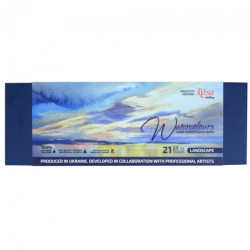 Rosa Gallery landscape set of watercolors in a cube of 21pcs metal cas