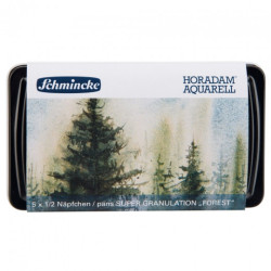 Schmincke horadam aquarelle forest set of 5 watercolors in halves