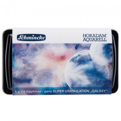 Schmincke horadam aquarell galaxy set of 5 watercolors in halves