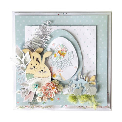 Dp craft drewniane króliczki w pisankach 8cm 6szt - sklep plastyczny -