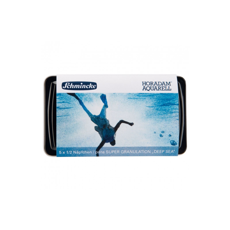 Schmincke horadam aquarell deep sea set of 5 watercolors in half pans